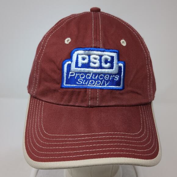 PSC Producers Supply Strapback Hat Red One Size 6 Panel Port Authority - Picture 2 of 9